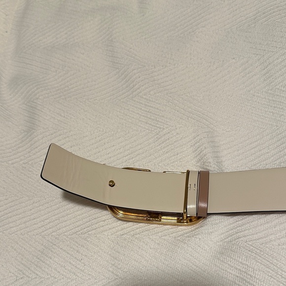 Valentino Garavani V-Logo Cream and Gold Belt size 85 (Small) - Picture 6 of 10